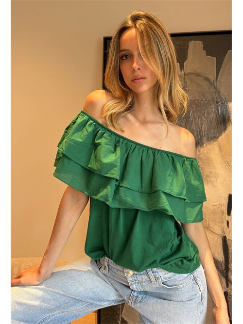 T-shirt scollo bardot DIECI MINUTI | 15481